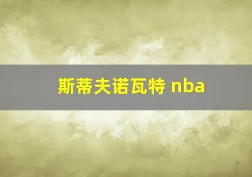 斯蒂夫诺瓦特 nba